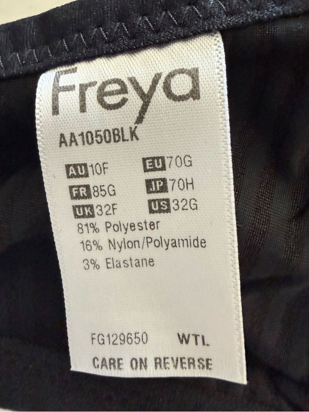 Freya Idol Molded Balcony Bra-black IS 32G - Picture 4 of 7